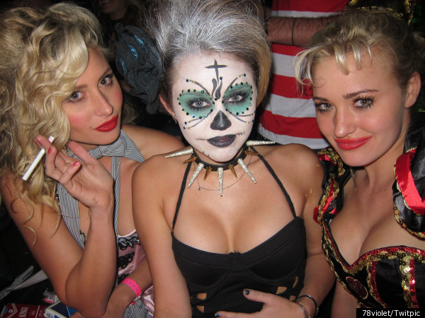 Miley Cyrus Parties With Aly And Aj Michalka At Halloween Bash Photo