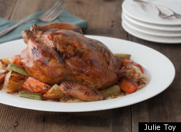 Curtis Stone's Whole Roasted Chicken With Tomato Basil Butter
