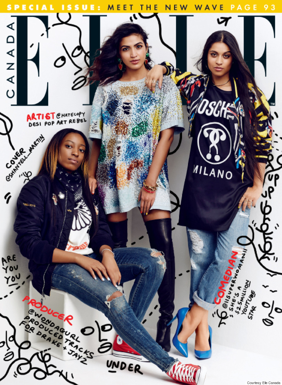 Elle Canada S March Cover Features Three Canadian Women Of Colour