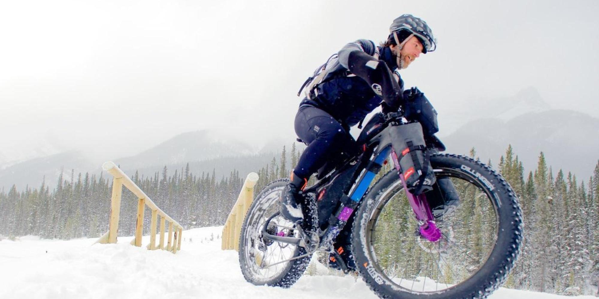 fat bike riding in snow