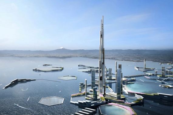 اليابان تخطط لبناء أعلى ناطحة سحاب في العالم تفوق برج خليفة O-SKYSCRAPER-570
