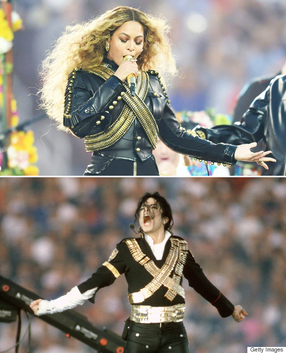 beyonce super bowl outfit michael jackson