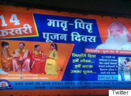 Rape-Accused Asaram Bapu's Followers Are Putting Up  Anti-Valentine's Day Posters Across Delhi Metro