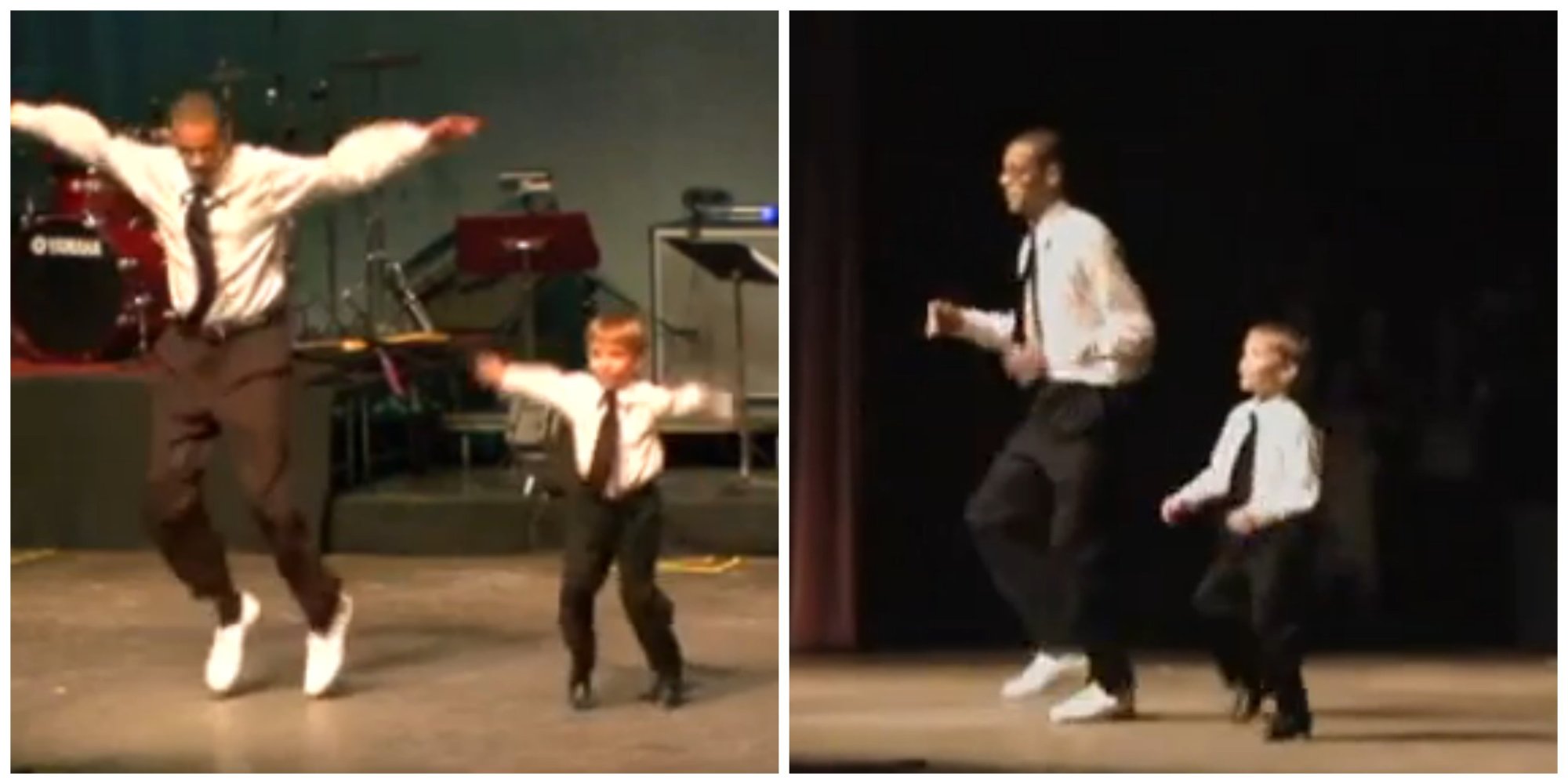 Young Boy And Professional Dancer Perform Insane Tap Dance Show In
