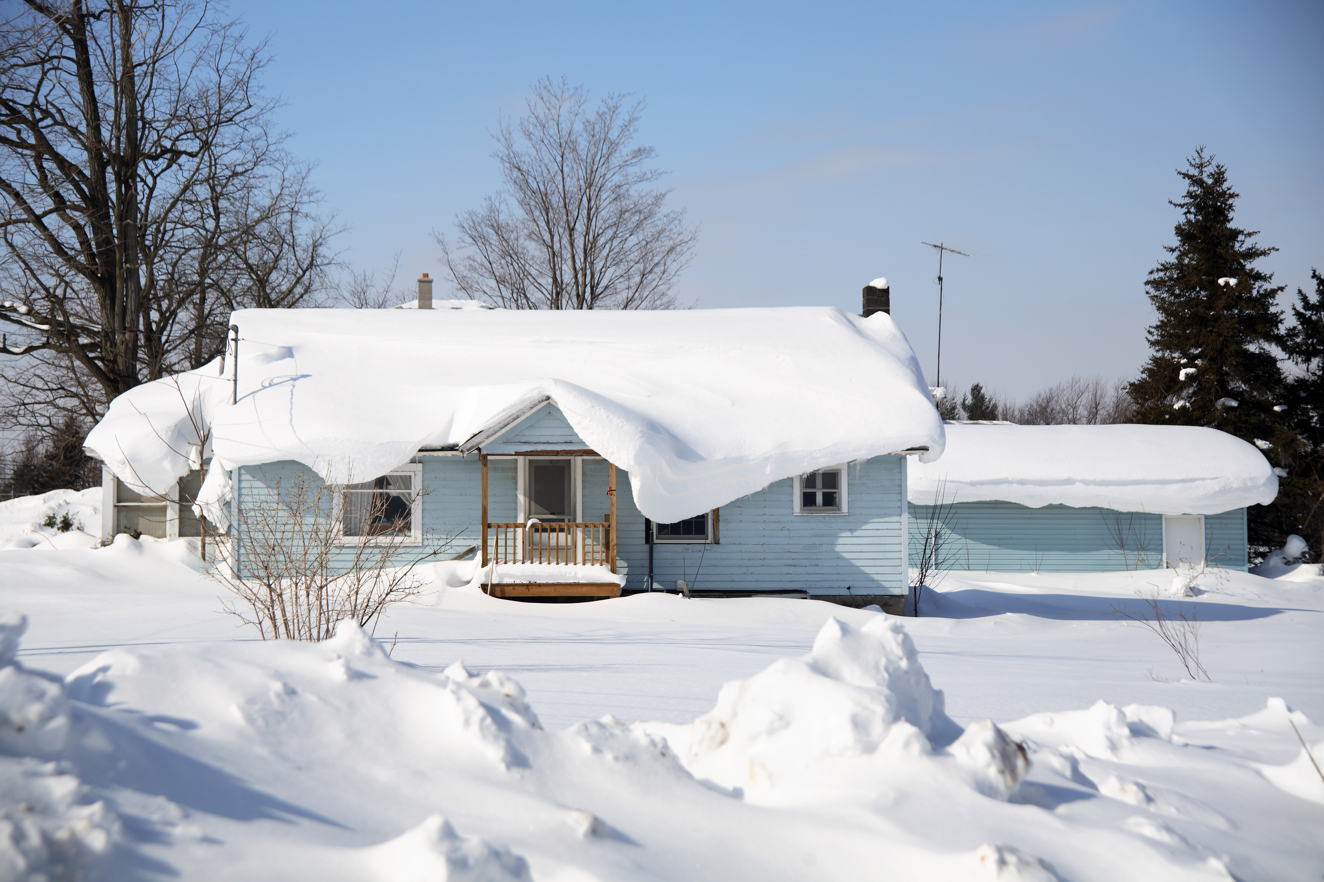 snow on roof