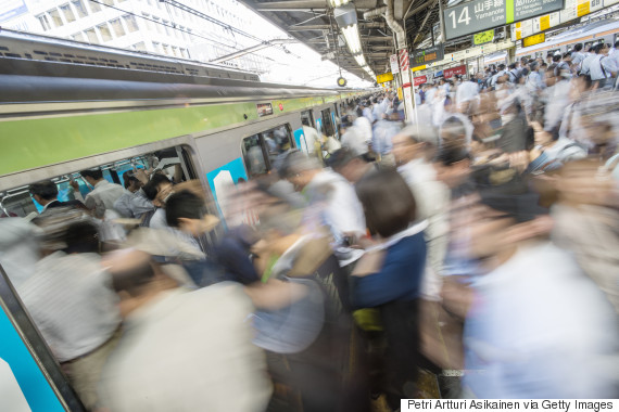 crowded train