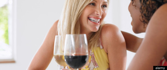 Women Drinking Wine