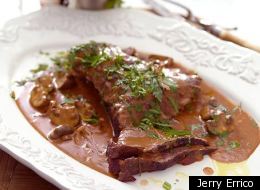 Tyler Florence's Braised Brisket And Creamy Wild Mushrooms