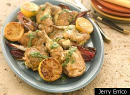 Tyler Florence's Grilled Chicken And Radicchio With Roasted Garlic-Herb Dressing