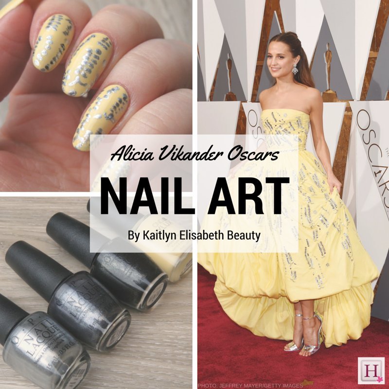 Nail Art Inspired By Alicia Vikander&#39;s Louis Vuitton Oscars Dress