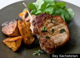 Curtis Stone's Grilled Pork Chops With Candied Yams