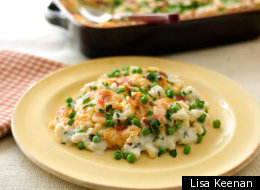 Tyler Florence's Mac And Cheese With Peas And Bacon