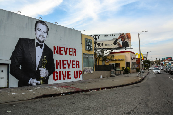 leonardo dicaprio mural