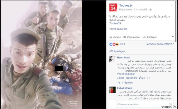 selfie morbide des présumés militaires tunisiens