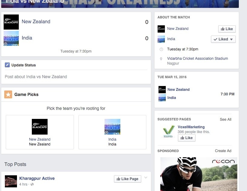 fb cricket live