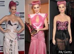 Thinking Pink: Three Looks In One Night For Katy Perry At American Music Awards 