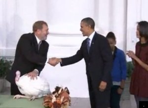 Obama Turkey Pardon: President, Flanked By