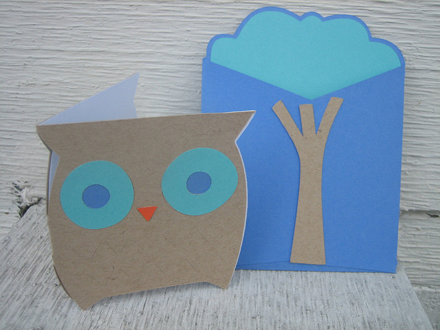 handmade owl cards