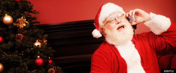 Santa On Phone