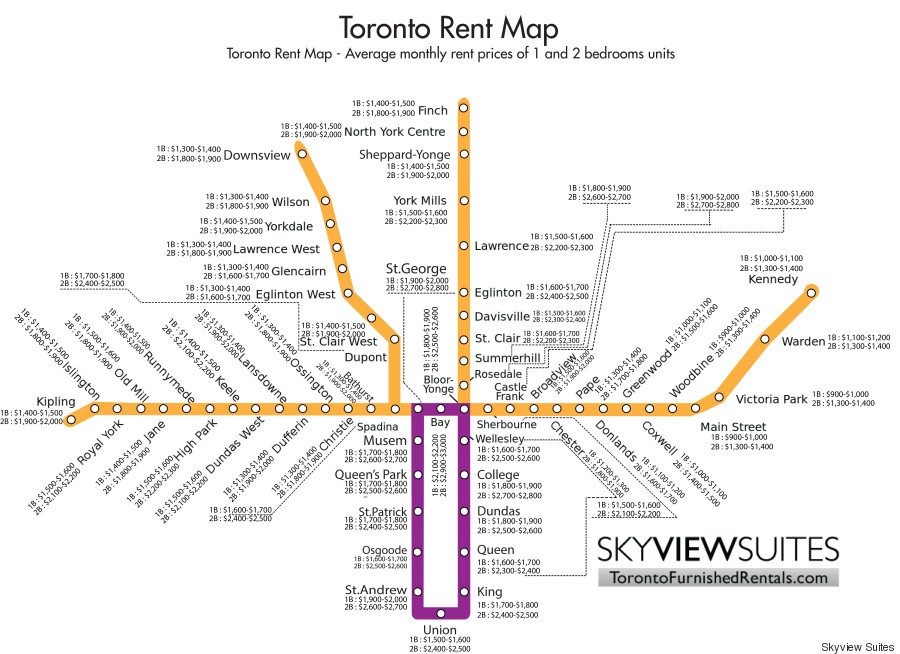 average rent in toronto, on: median prices + trends | jumpshell