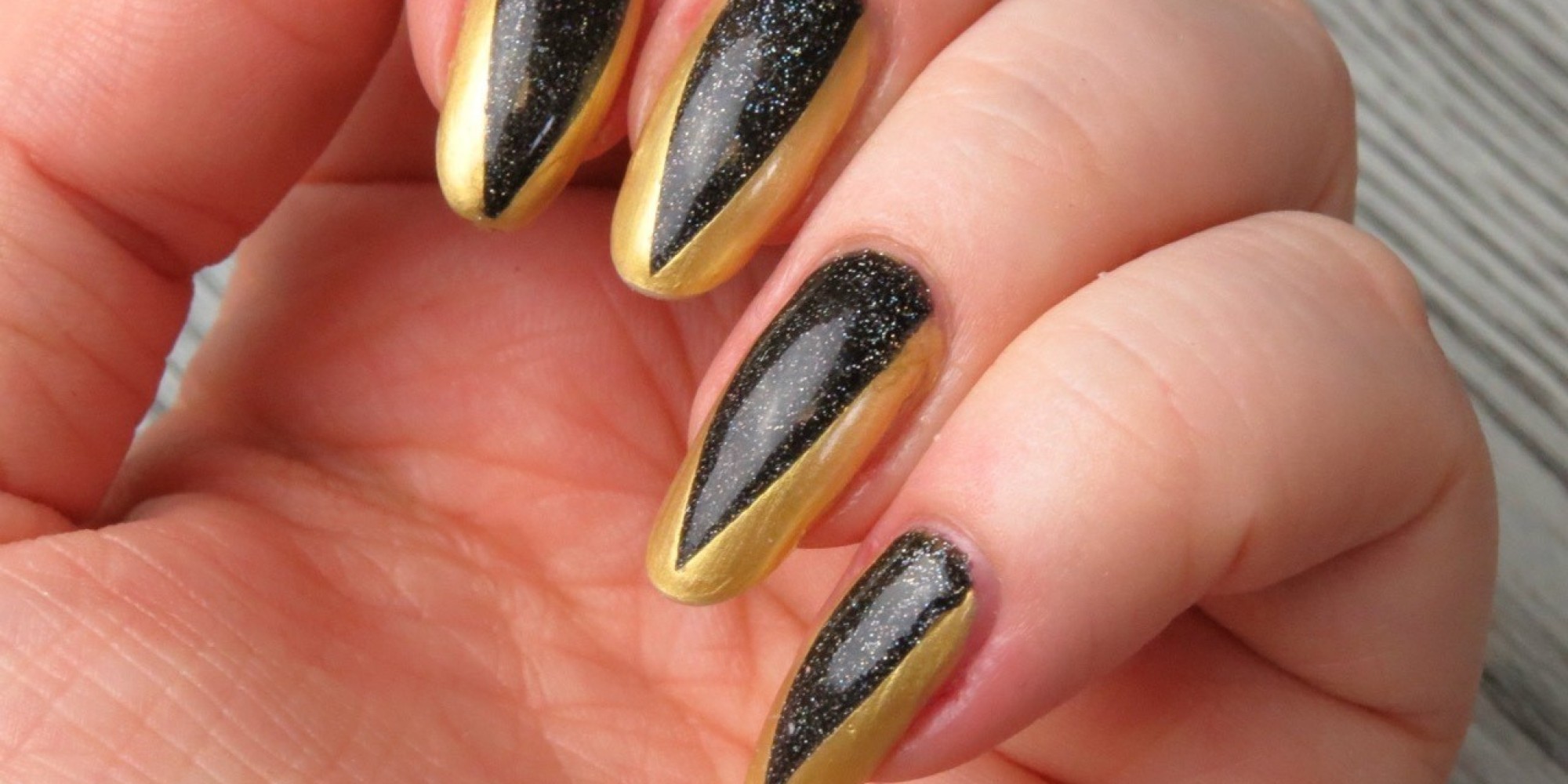 metallic nail art design