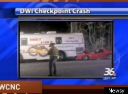 Man Crashes Dwi Checkpoint