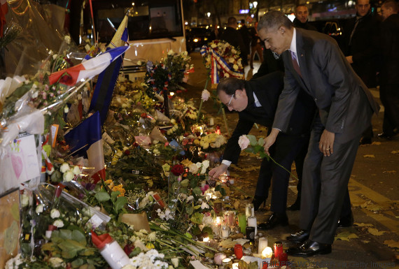 obama hollande paris