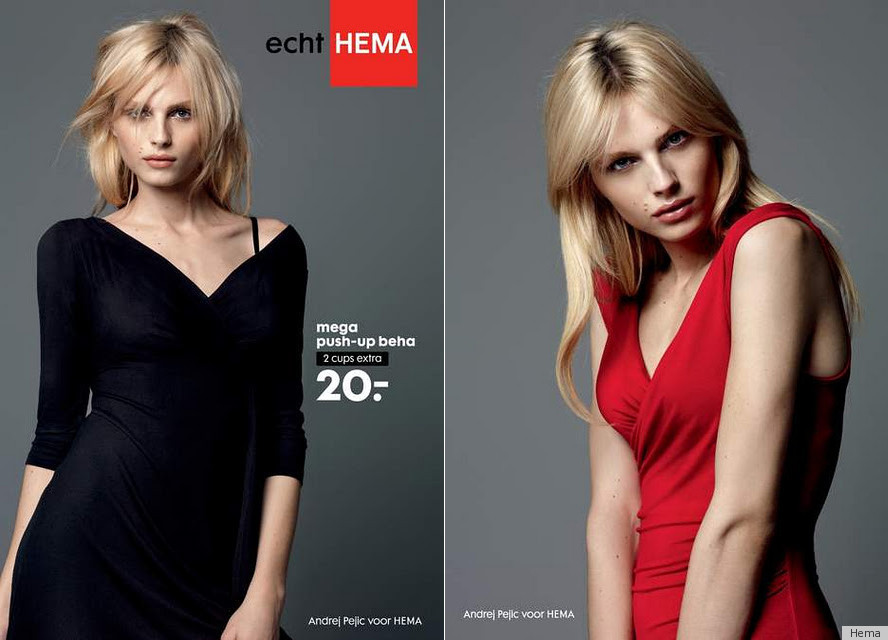 Travestismo Heterosexual Andrej Pejic Models Push Up Bras For Hema