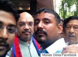 Kanhaiya Kumar's 'Attacker' Hangs Out With BJP Chief Amit Shah,  Posts Selfies