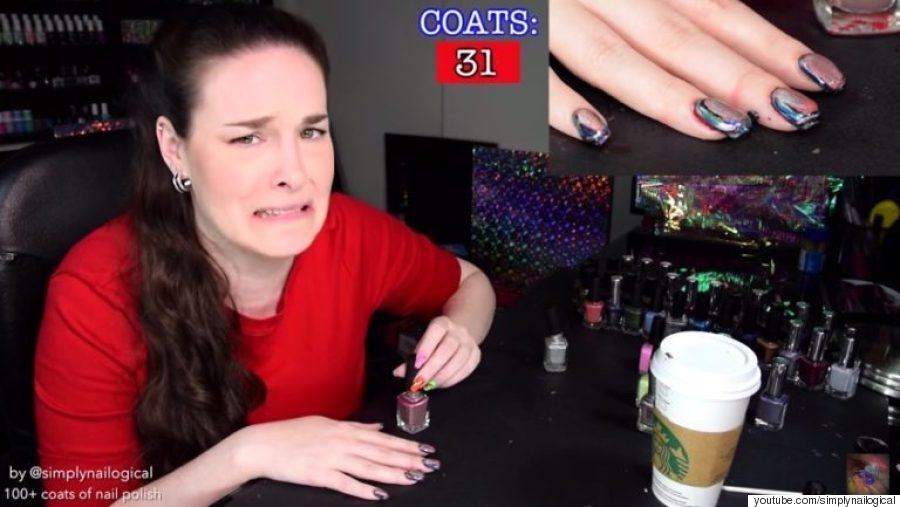 YouTuber Cristine Of Simplynailogical Applies 116 Coats Of Nail Polish