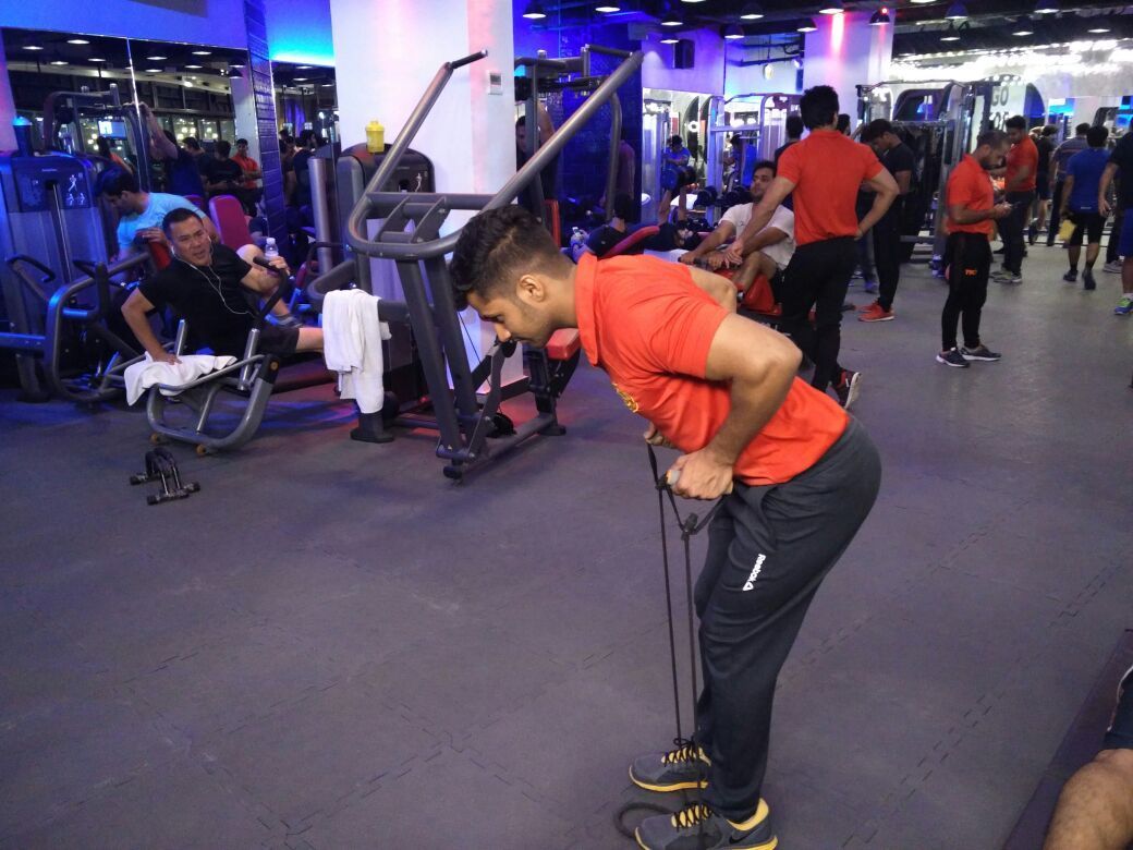 bent over row resistance band