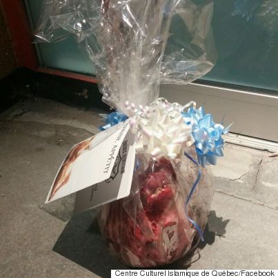 pig head quebec mosque