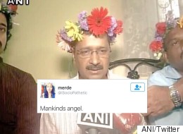 Kejriwal Just Wore A Tiara Made Of Flowers And Internet Is Losing  It