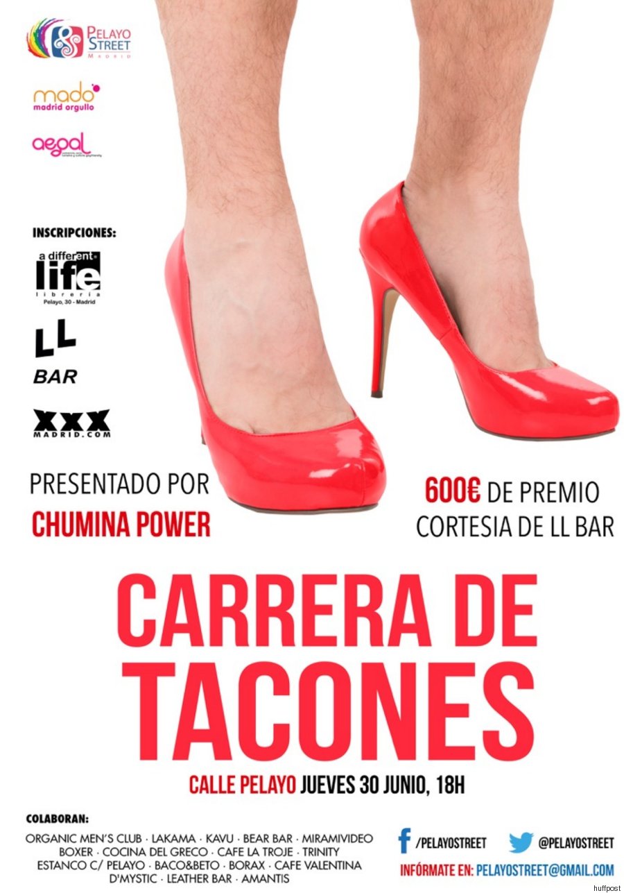 affiche course talons gay pride madrid