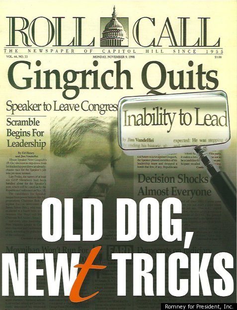Mitt Romney Hits Newt Gingrich: Old Dog, Newt Tricks