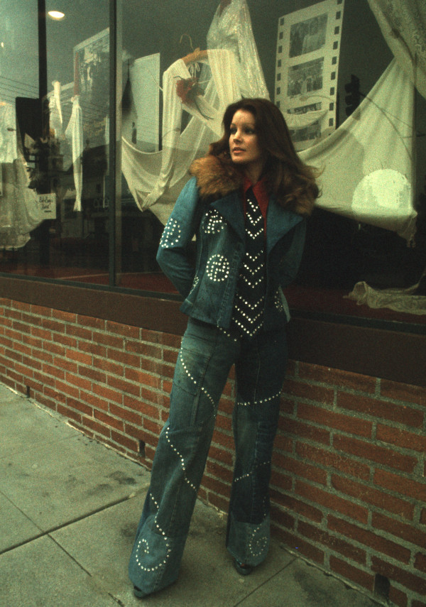 Shopping in Beverly Hills on March 18 1974 Presley wore studded denim 
