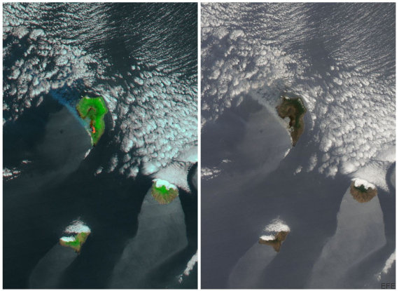 satelites de la nasa captan el incedio de la palma