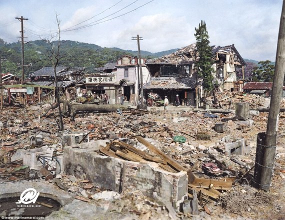 صورة ملونة.. وفيديو يُعرض لأول مرة لمدينة هيروشيما بعد القنبلة النووية O-HYRWSHYMA-570