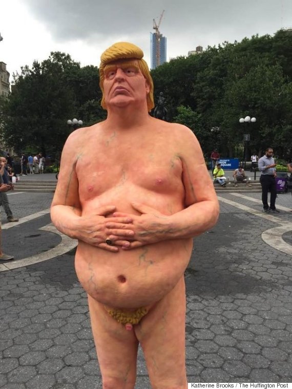 trump naked statue