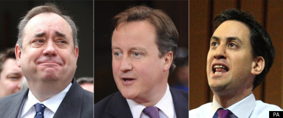 Alex Salmond David Cameron Ed Miliband