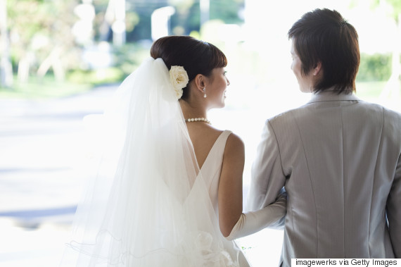 japan young couple back