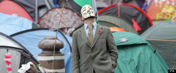 Occupy Mask Protester