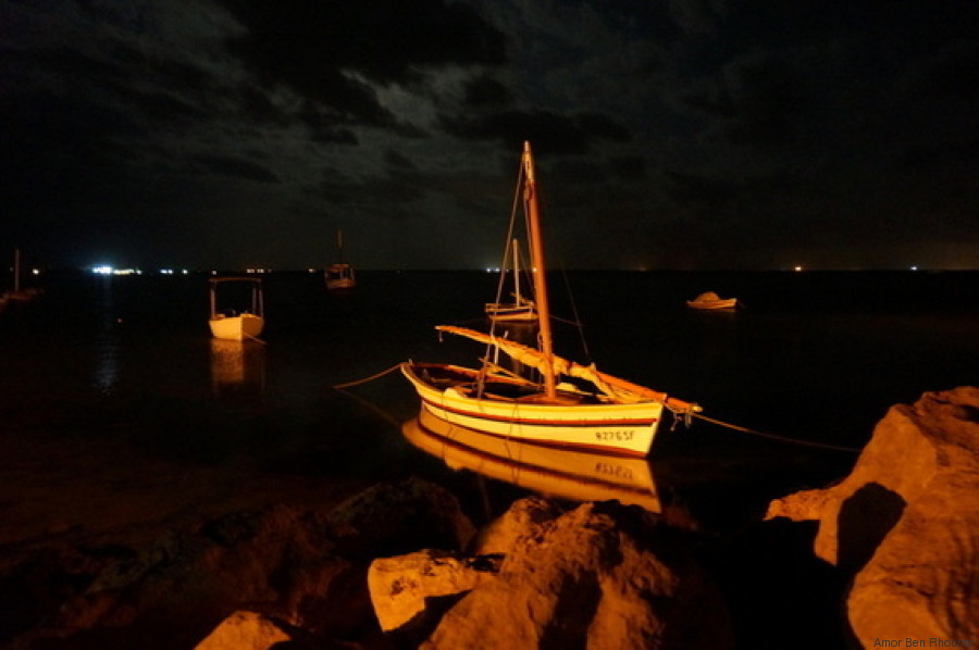 kerkennah nuit bateau mer