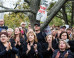 Manifestation en noir contre l'interdiction totale de l'avortement en Pologne