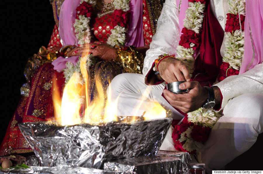 wedding india fire