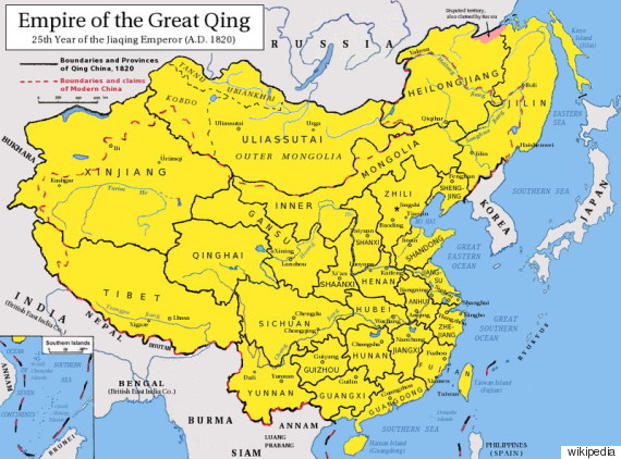 qing empire map