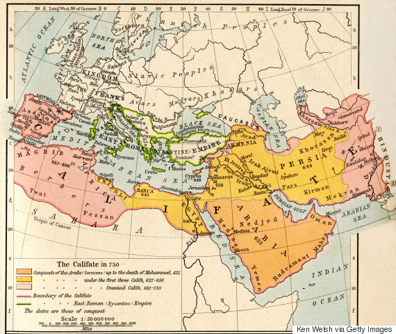 بالخرائط.. أكبر 10 امبراطوريات في التاريخ بينها 3 مسلمة O-UMAYYAD-CALIPHATE-MAP-570