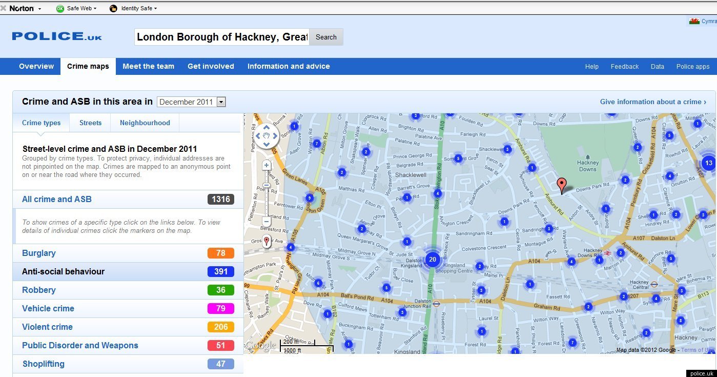 Crime Map Website