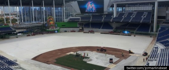 MARLINS PARK Gets Sod: Inside Miamis New Baseball Stadium (Photos)