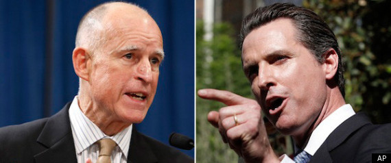 Gavin Newsom Jerry Brown